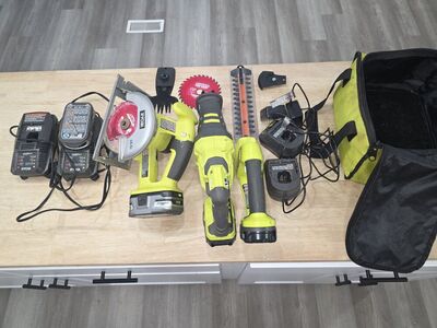 Lot of Miscellaneous RYOBI CORDLESS POWER TOOLS