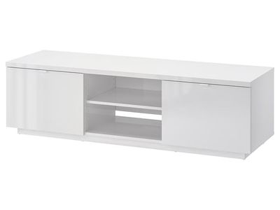 Ikea BYAS TV Bench Stand Unit, High Gloss White
