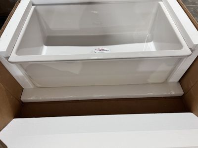 Sink White Rectangular Single Bowl Drop-in or Undermount sink 32x19x10