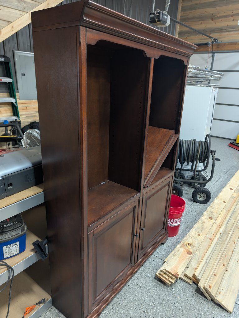 Solid wood hutch