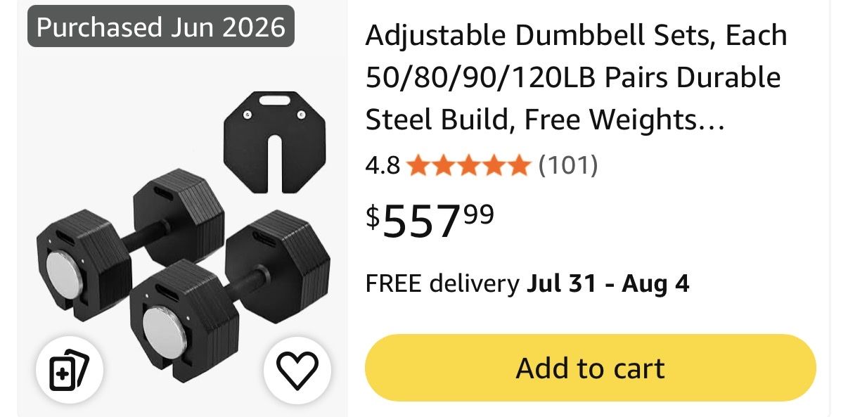Adjustable Dumbbell Set: 10 - 90 lbs