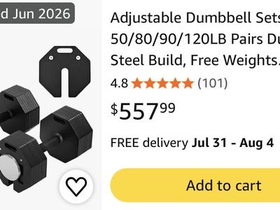Adjustable Dumbbell Set: 10 - 90 lbs