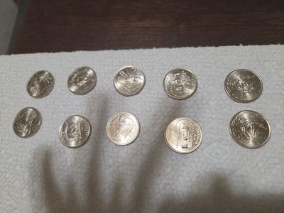 2002 state quarters uncirclated p&d 25dollars for sets 10 coin set