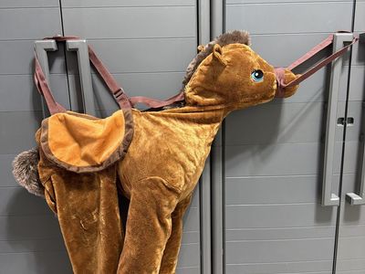 Plush Horse Costume with Adjustable Straps