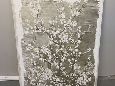 Canvas Wall Art - Large Neutral Cherry Blossom Canvas Wall Art – 48"x60"