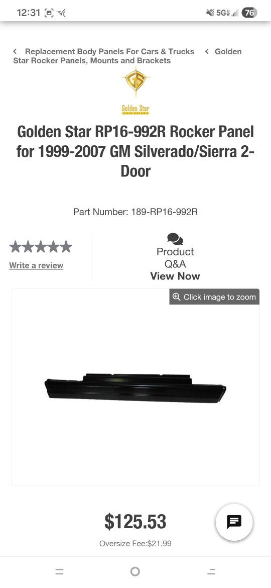 1999 - 2007 Silverado/Sierra rocker panels