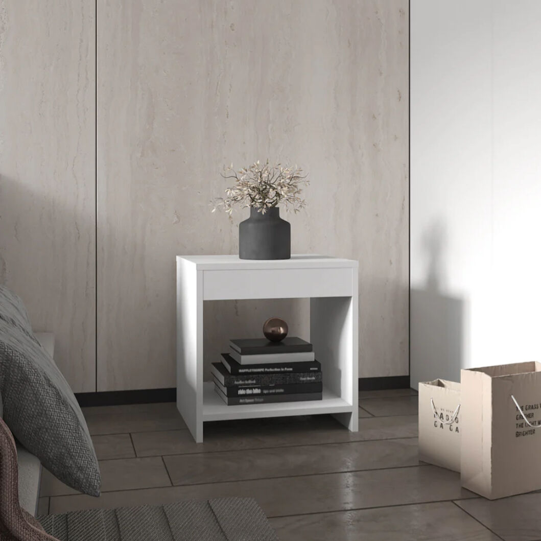 16.5” White Night Stand