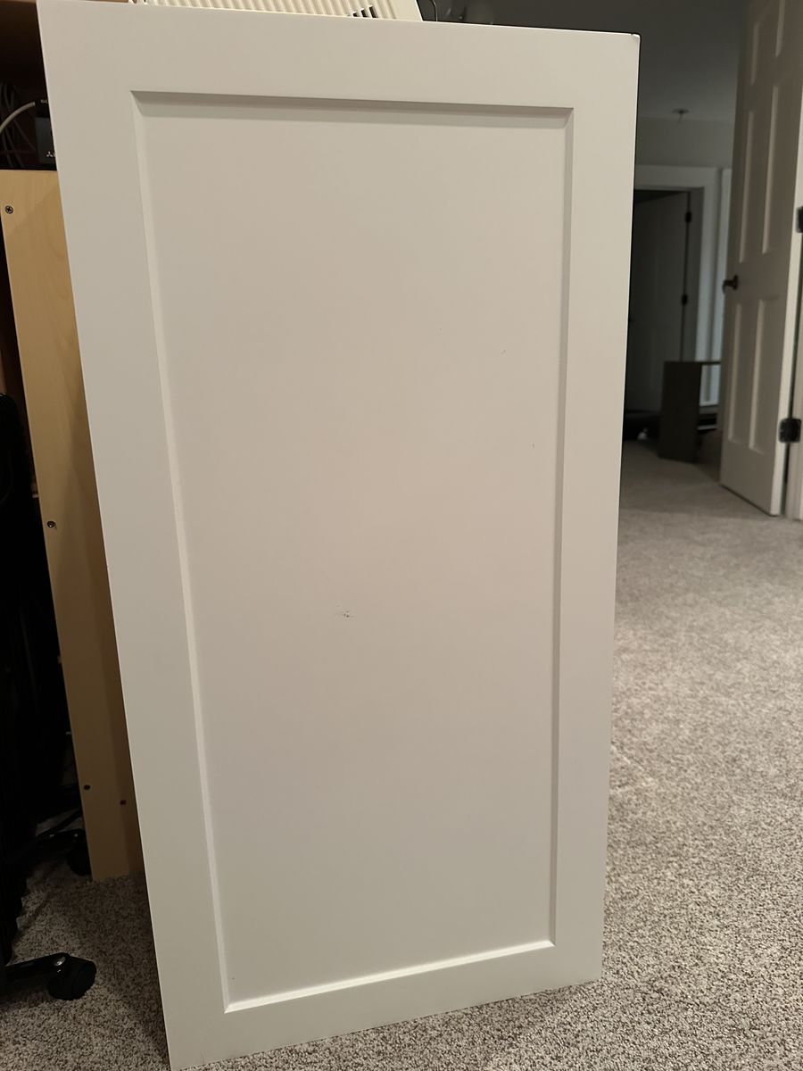 White Cabinet Door with Small Storage Cabinet