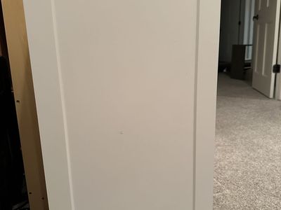 White Cabinet Door with Small Storage Cabinet