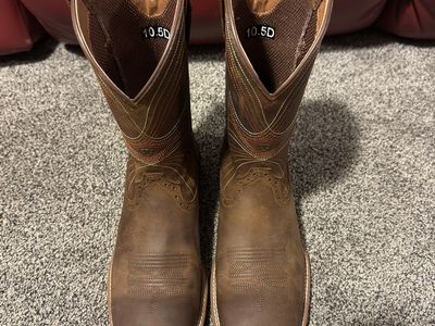 Ariat sport wide square toe cowboy boots mens size 10.5D
