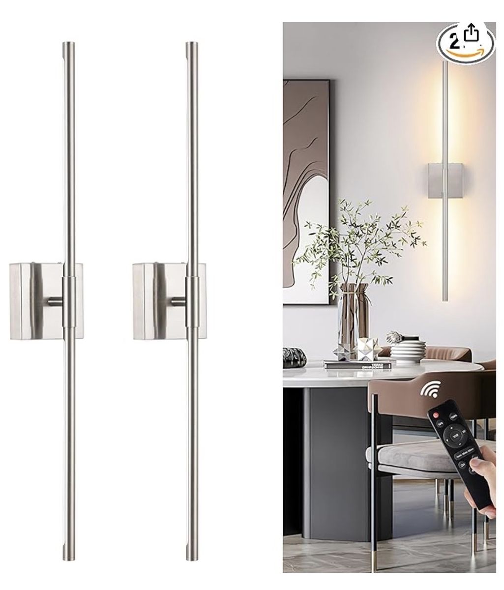 Rechargeable Wall Sconce Set