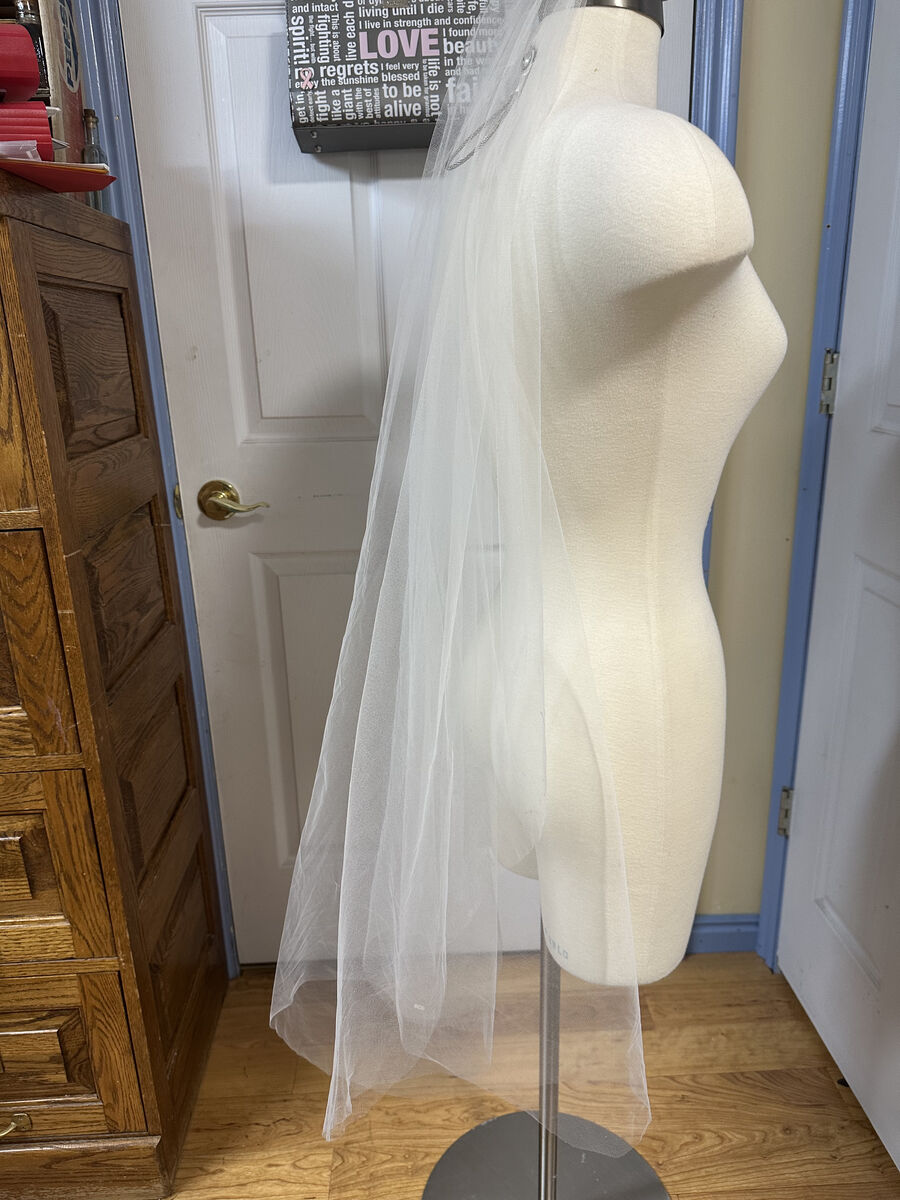 40" Single Layer Bridal Veil