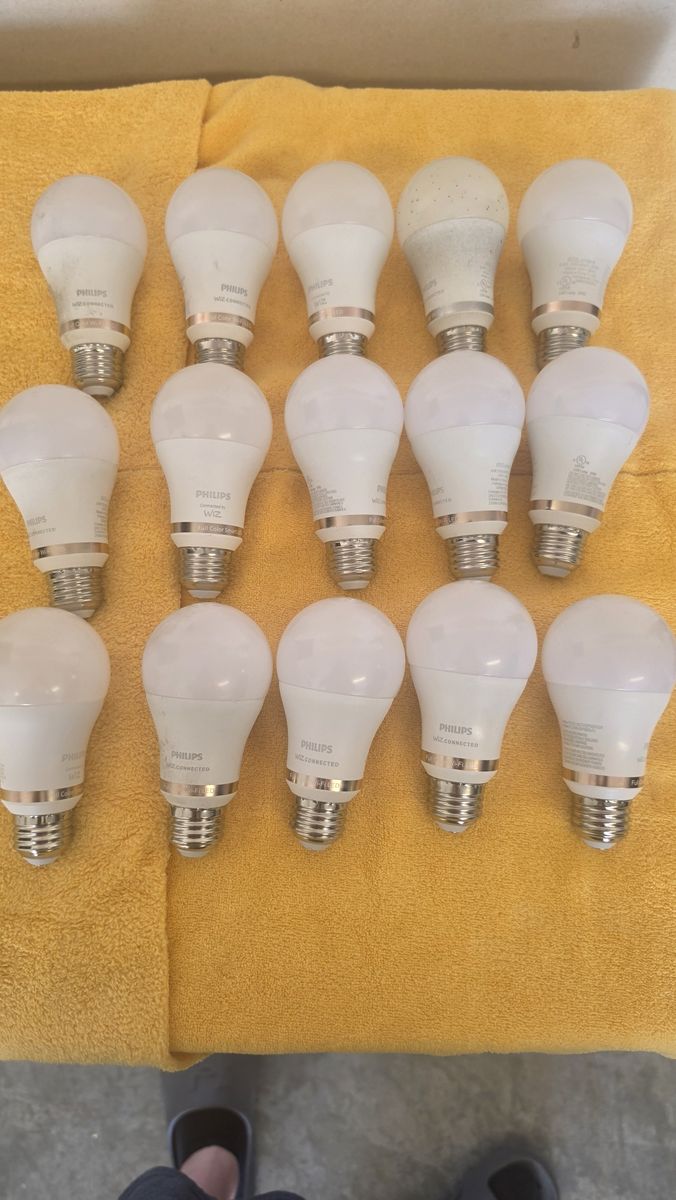 Philips Wiz A19 LED Smart Wi-Fi Color Changing Light Bulbs, 60W Equivalent (15-Pack)