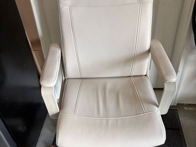 Clean flawless white office chair.