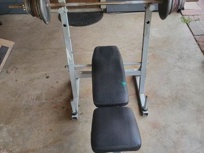 Bench Press w/ bar & 135lb in weights