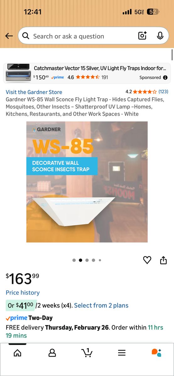 Insect Light Trap Sconce