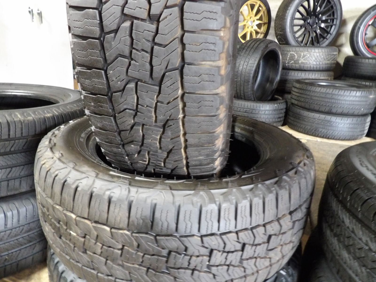225/60R17 FALKEN WILD PEAK TRAIL A/T PAIR OF TWO USED TIRES 