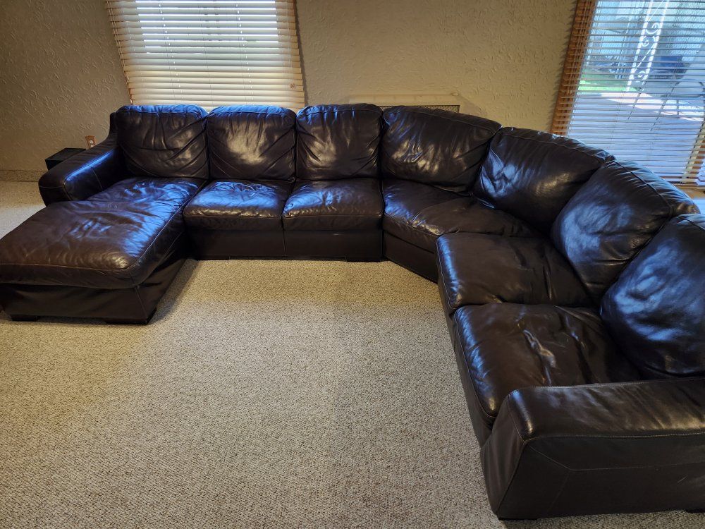 Genuine Leather Sectional Couch