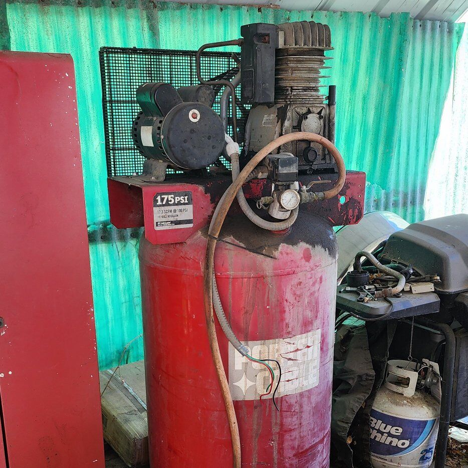 6hp 80 gallon upright air compressor