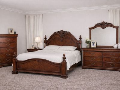 Solid Wood 6 Piece Matching Bedroom Set