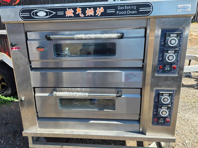 Double Deck Gas Baking Oven - Stainless Steel Commercial Baking Equipment