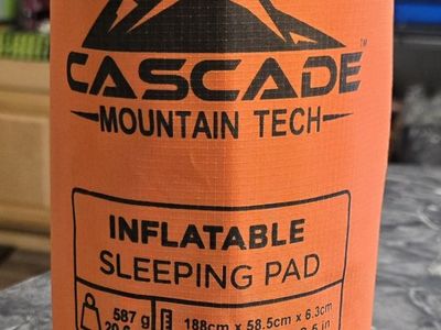 Cascade Mountain Tech Inflatable Sleeping Pad - Lightweight, Compact 74"x23" Camping Mat