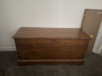 Wooden Storage Cedar Chest Blanket Box Trunk