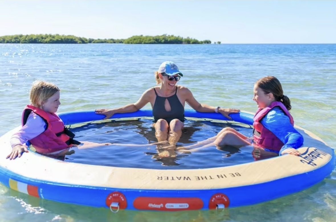 Watercraft 8' Round Inflatable Ring with Mesh Center - Floating Pool