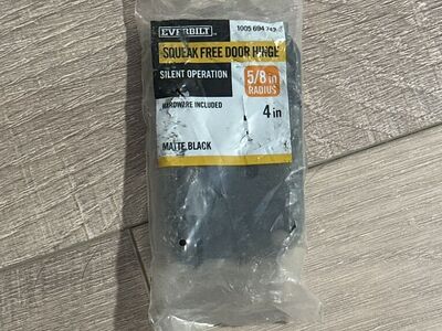 Squeak Free Door Hinge 4 inches w 5/8 inch radius