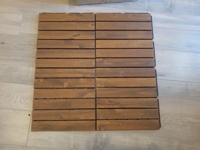 Wooden patio tiles