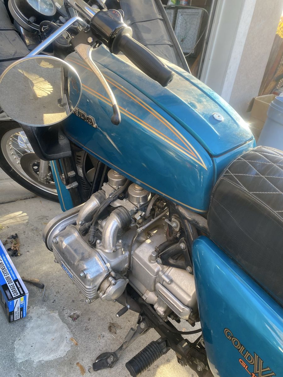 Used Honda Gold Wing GL1000 Motorcycle - Teal/Blue - Runs, Needs Carburetor Work