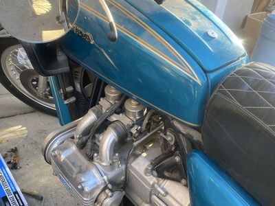 Used Honda Gold Wing GL1000 Motorcycle - Teal/Blue - Runs, Needs Carburetor Work