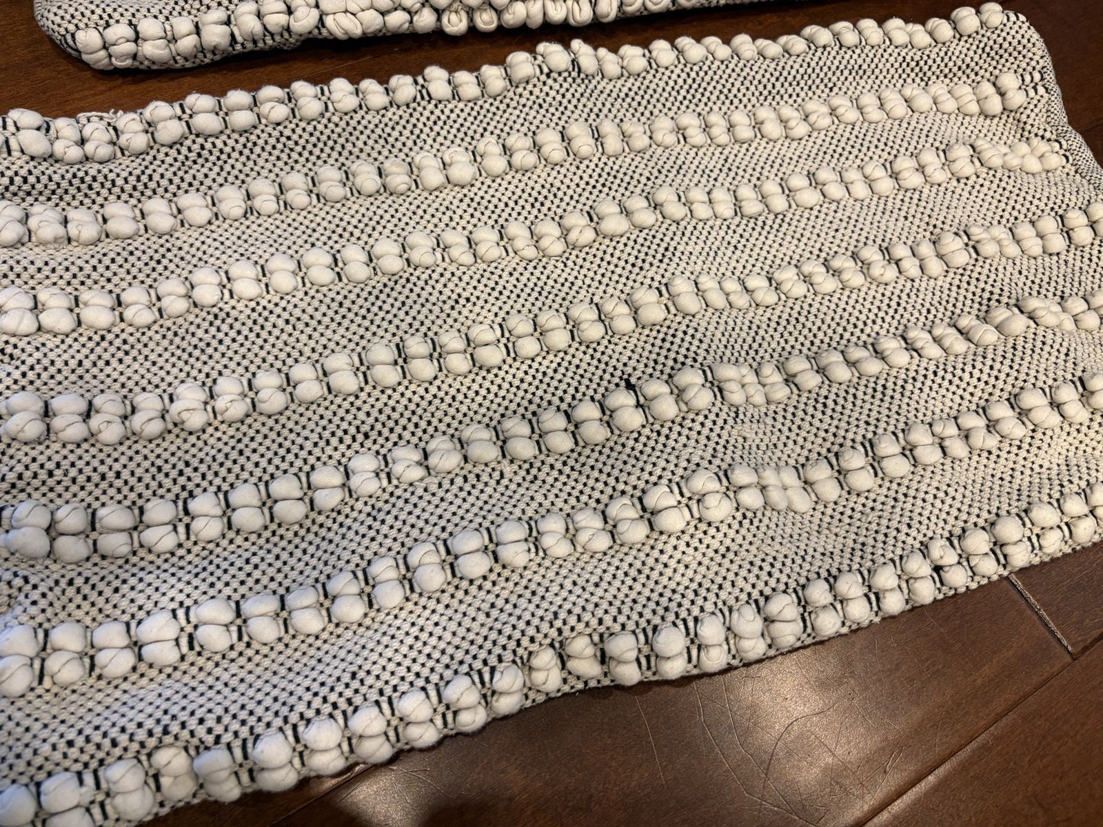 2 Large Woven Textured Throw Pillowcases