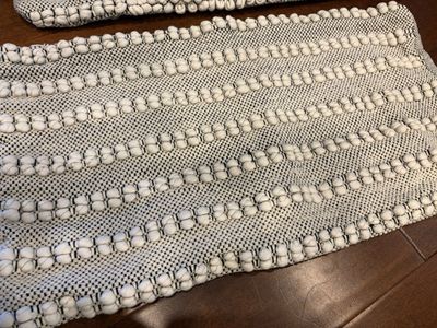 2 Large Woven Textured Throw Pillowcases