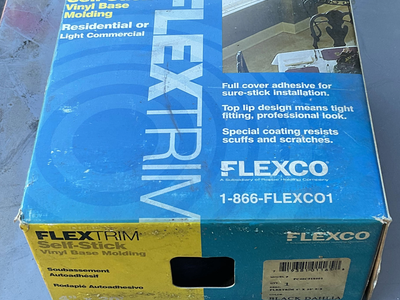 Flexco FlexTrim Self-Stick Vinyl Wall Base Molding - Peel & Stick Cove Base Trim
