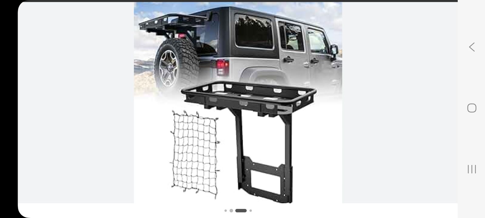 Cargo rack for jeep wrangler