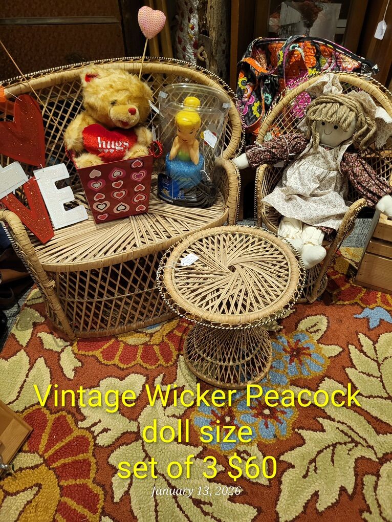 Vintage Wicker Peacock Furniture
