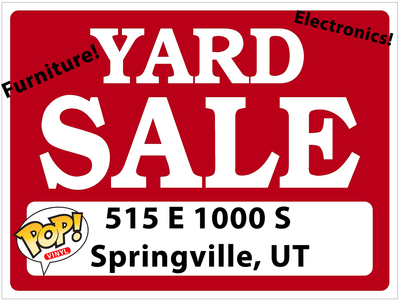 YARD SALE THIS SATURDAY