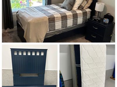 Boy's Twin Bed Frame + Mattress - Ashley Furniture