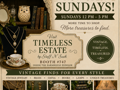 Looking For Something To Do On Sunday. Come Check Out The Farmhouse Peddler - Vintage Items Galore!!