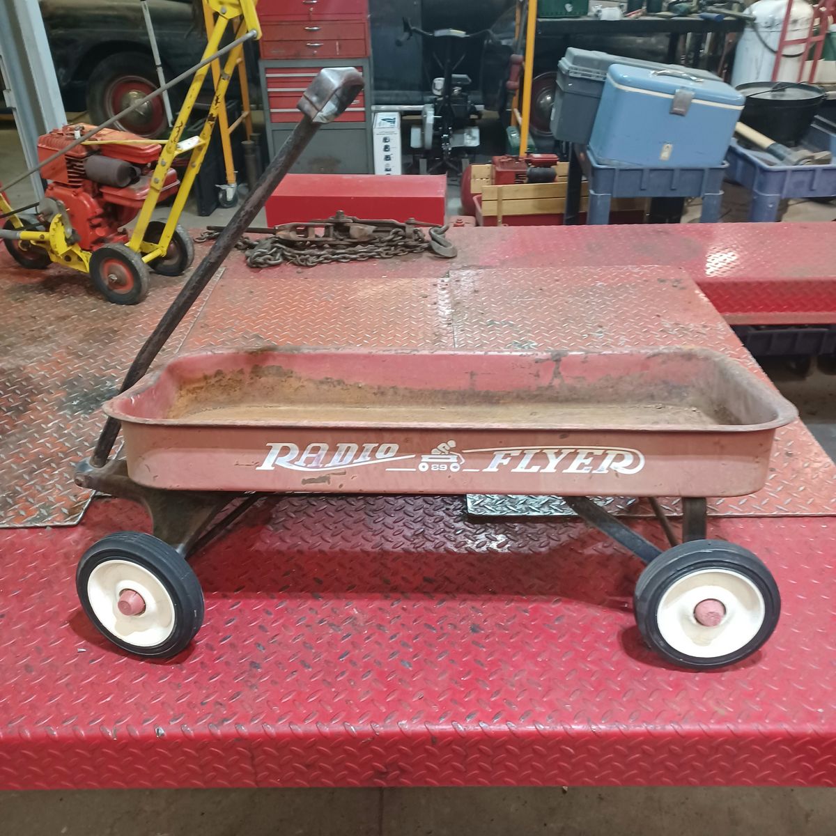Vintage Radio Flyer wagon for restoration