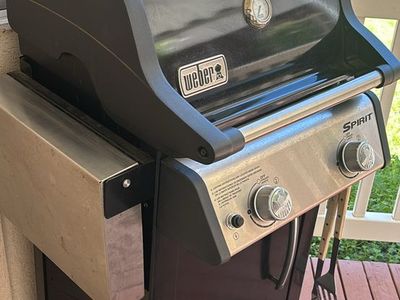 Weber Spirit Gas Grill - Black and Stainless Steel, two burner, includes propane tank and Weber cover