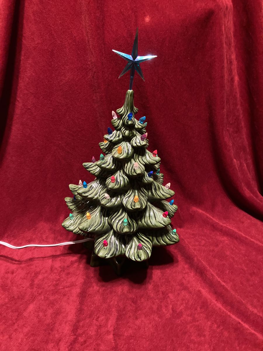 Vintage Ceramic Christmas Light Up Tree