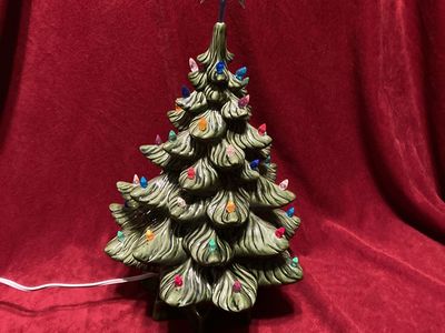 Vintage Ceramic Christmas Light Up Tree
