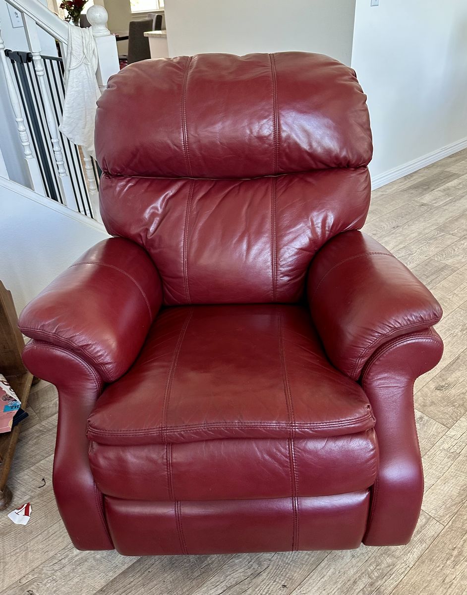 Leather rocker recliner