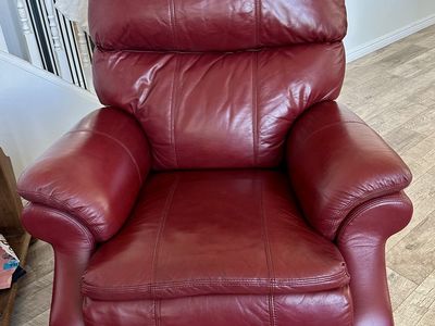 Leather rocker recliner