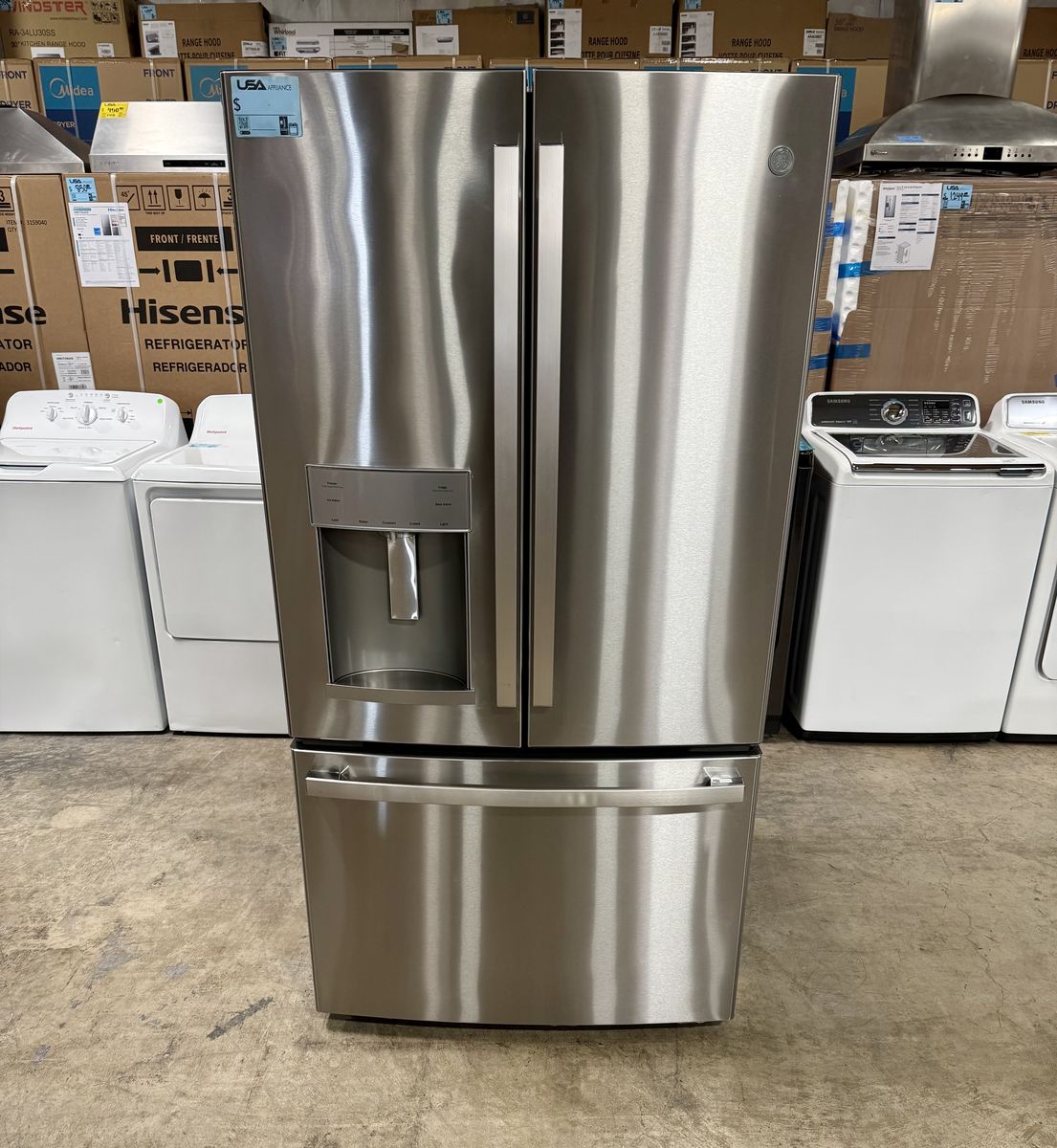 GE 36 INCH FRENCH DOOR STAINLESS REFRIGERATOR
