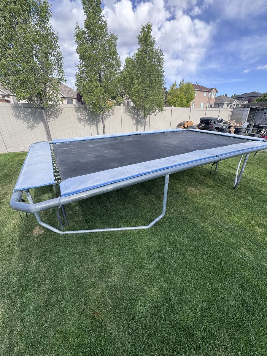 High Quality Rectangle Olympic Size Trampoline 10’x17’ 3” Galvanized Frame heavy duty sturdy