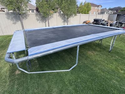 High Quality Rectangle Olympic Size Trampoline 10’x17’ 3” Galvanized Frame heavy duty sturdy