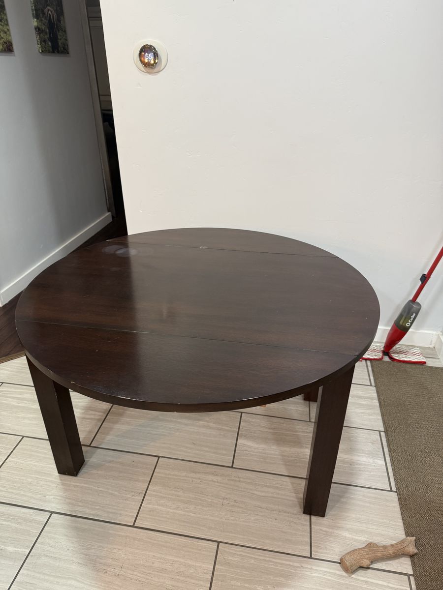 Dining Table With Two Folding Leafs